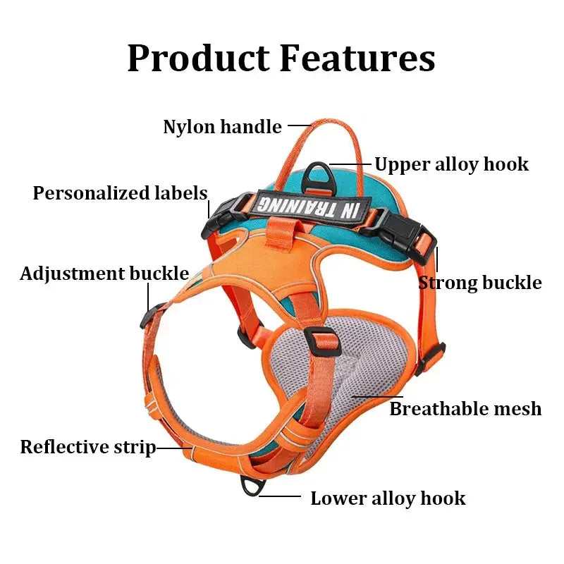 Nylon Adjustable Dog Harness KOMMILIFE Official Store