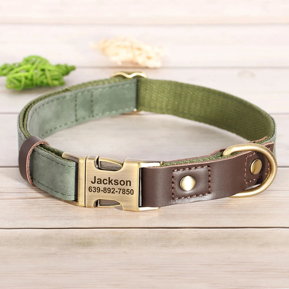 Personalized Dog Collar and leash David's Mall-Pet Products Supplier