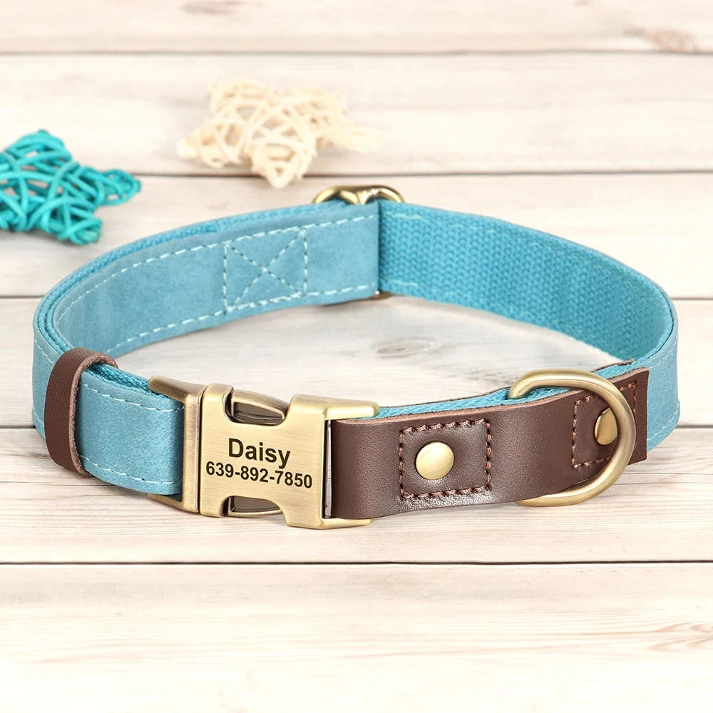 Personalized Dog Collar and leash David's Mall-Pet Products Supplier